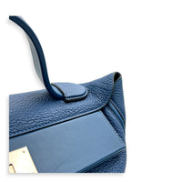 24/24 Bleu Brighton Top Handle Bag in Togo, Palladium hardware