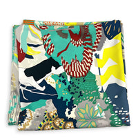 En Liberte 90 De/Ivoire/Vert/Jaune Scarf in Silk