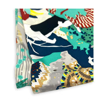 En Liberte 90 De/Ivoire/Vert/Jaune Scarf in Silk