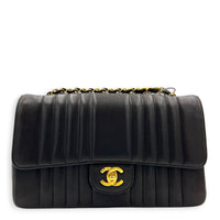 Vintage CC Medium Mademoiselle Shoulder Bag in Lambskin, Gold hardware