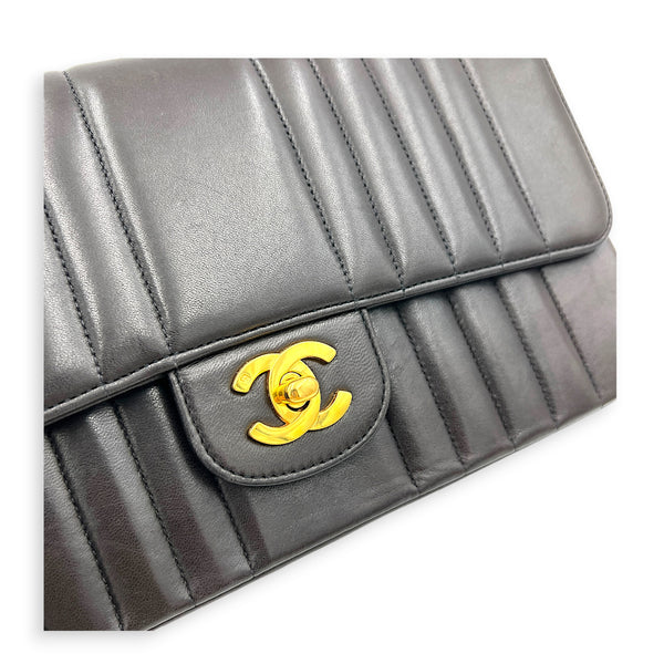 Vintage CC Medium Mademoiselle Shoulder Bag in Lambskin, Gold hardware