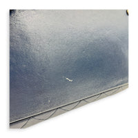 CC Blue Top Handle Bag in Calfskin, Ruthenium hardware