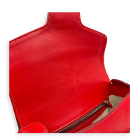 Lady Web Red Crossbody Bag in Calfskin, Gold hardware