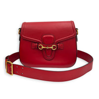 Lady Web Red Crossbody Bag in Calfskin, Gold hardware