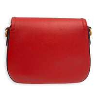 Lady Web Red Crossbody Bag in Calfskin, Gold hardware
