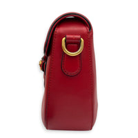 Lady Web Red Crossbody Bag in Calfskin, Gold hardware