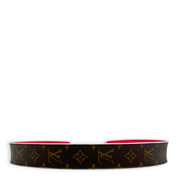 Pink Strap in Monogram Coated Canvas/ Calfskin, Gold hardware