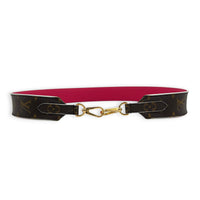 Pink Strap in Monogram Coated Canvas/ Calfskin, Gold hardware