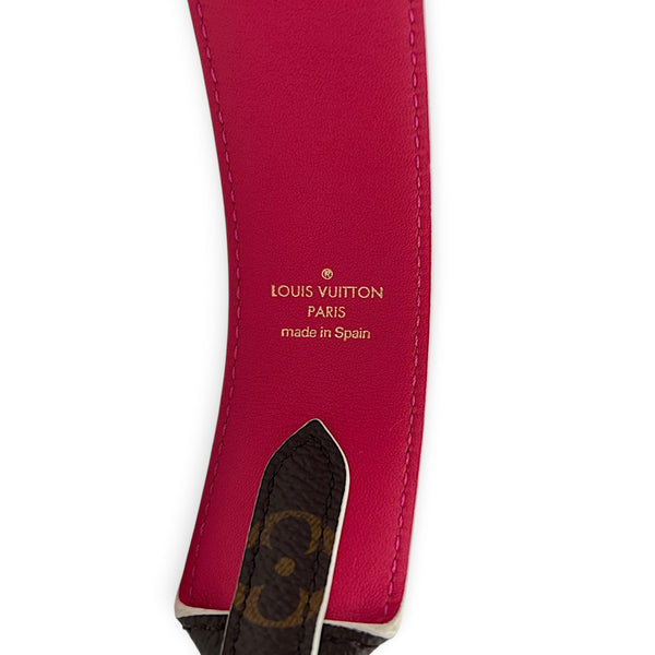 Pink Strap in Monogram Coated Canvas/ Calfskin, Gold hardware