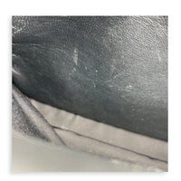 College Large Black Shoulder Bag in Calfskin, Silver hardware