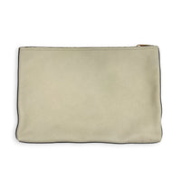 Logo Pouch White in Calfskin, Gold hardware