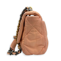 C19 Small Peach Shoulder Bag in Lambskin, Mixed hardware