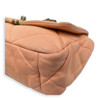 C19 Small Peach Shoulder Bag in Lambskin, Mixed hardware