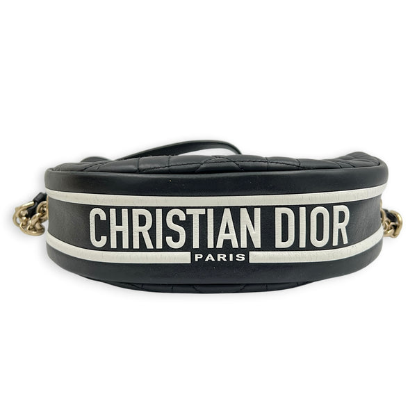 Vibe Hobo Crossbody Bag Black in Lambskin, Gold hardware