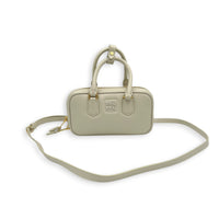 Arcadie Top Handle Bag Mini White in Calfskin, Gold hardware