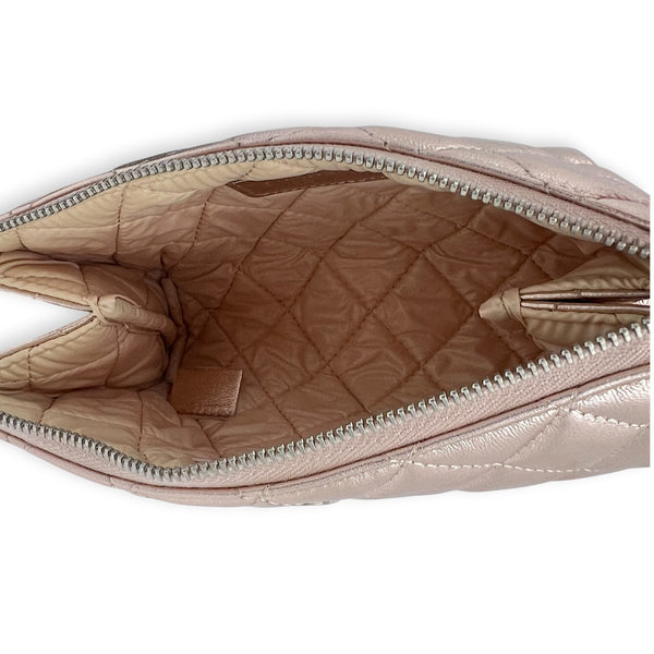 CC Pouch Gold in Lambskin, Silver hardware