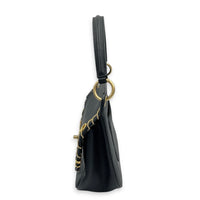 Piercing Chic Flap Top Handle Bag Black in Caviar Leather, Mixed hardware