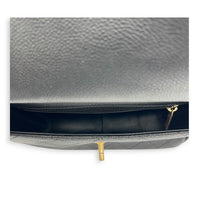 Piercing Chic Flap Top Handle Bag Black in Caviar Leather, Mixed hardware