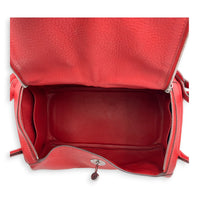 Lindy 26 Geranium Shoulder Bag in Clemence, Silver hardware