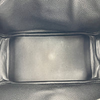 Lindy 34 Black Shoulder Bag in Clemence, Palladium hardware