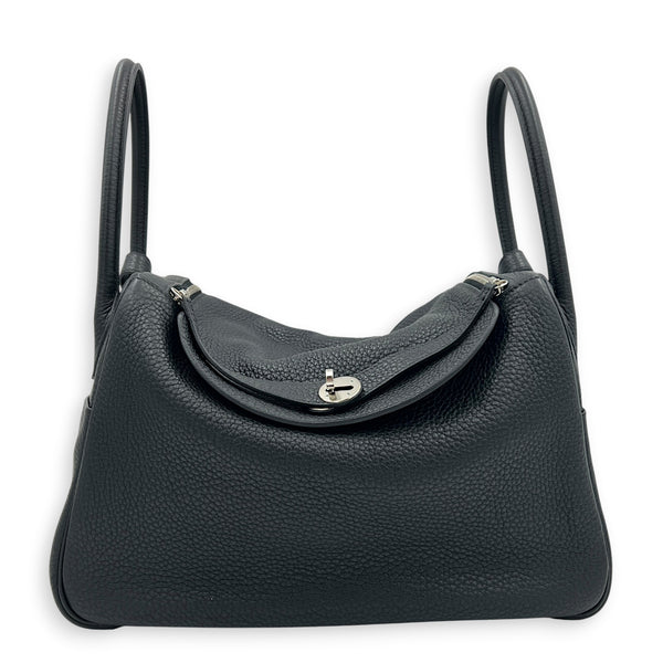Lindy 34 Black Shoulder Bag in Clemence, Palladium hardware