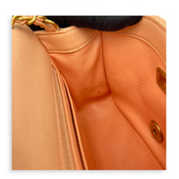 Pearl Crush Square Shoulder Bag Beige in Lambskin, Gold hardware