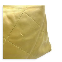 22 Tote Shoulder Bag Small Green in Calfskin, Gold hardware