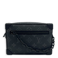 Soft Trunk Shoulder Bag Mini Monogram Eclipse in Canvas, Black hardware