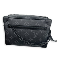Soft Trunk Shoulder Bag Mini Monogram Eclipse in Canvas, Black hardware