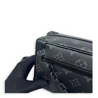Soft Trunk Shoulder Bag Mini Monogram Eclipse in Canvas, Black hardware