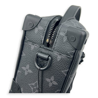 Soft Trunk Shoulder Bag Mini Monogram Eclipse in Canvas, Black hardware