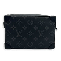 Soft Trunk Shoulder Bag Mini Monogram Eclipse in Canvas, Black hardware