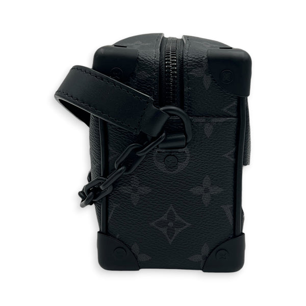 Soft Trunk Shoulder Bag Mini Monogram Eclipse in Canvas, Black hardware
