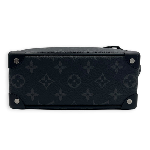 Soft Trunk Shoulder Bag Mini Monogram Eclipse in Canvas, Black hardware