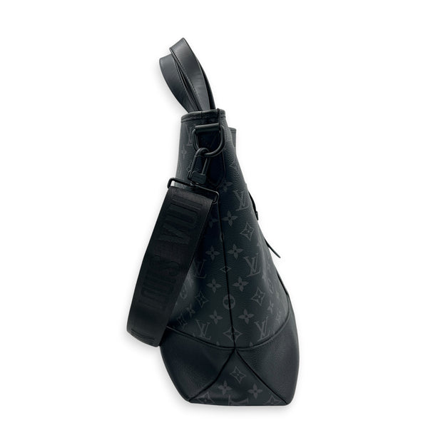 Saumur Tote Bag Monogram Eclipse in Canvas, Black hardware