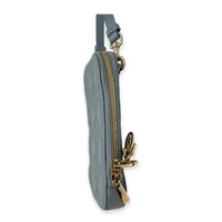 Others Phone Holder Blue in Lambskin, Silver hardware