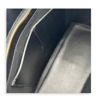 Open Bar Top Handle Bag Black in Calfskin, Gold hardware