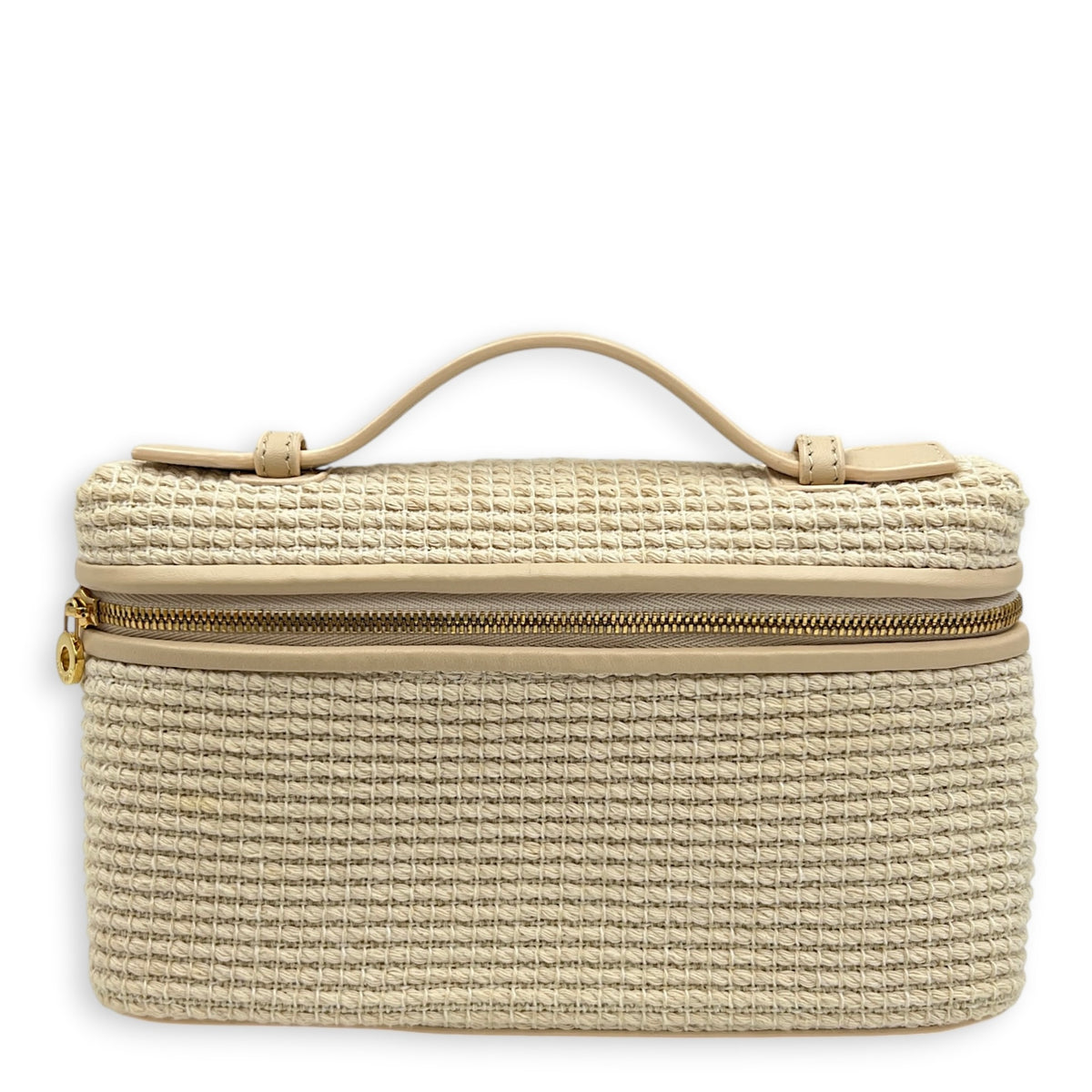 L19 Crossbody Bag Beige in Fabric, Gold hardware
