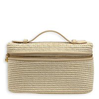 L19 Crossbody Bag Beige in Fabric, Gold hardware