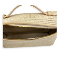 L19 Crossbody Bag Beige in Fabric, Gold hardware