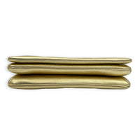 Pochette Coussin Gold Crossbody Bag in Lambskin, Silver hardware