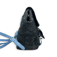 Cannage Backpack Black in Lambskin, Silver hardware
