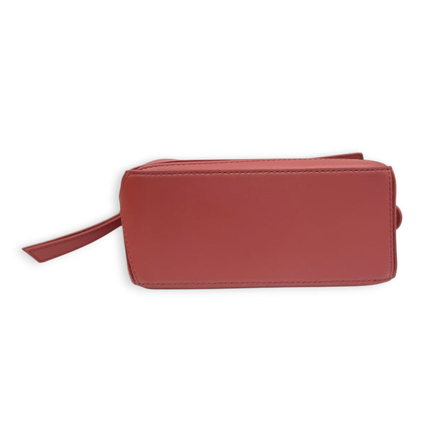 Puzzle Mini Pink Crossbody Bag in Calfskin, Monochrome hardware