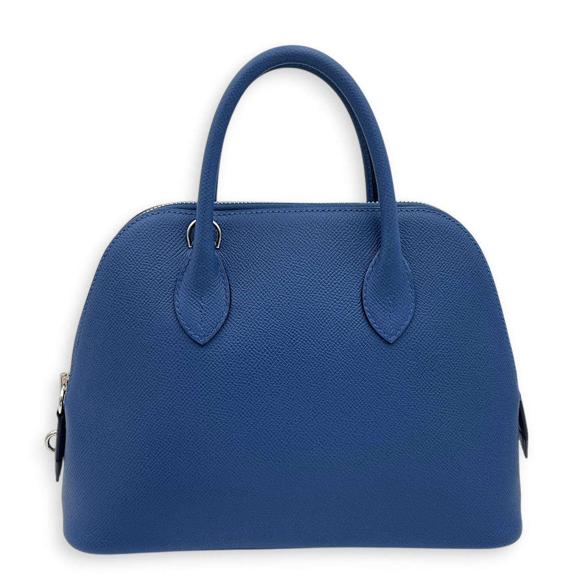 Bolide 1923 25 Bleu Tie Top Handle Bag in Epsom, Palladium hardware