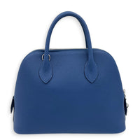 Bolide 1923 25 Bleu Tie Top Handle Bag in Epsom, Palladium hardware