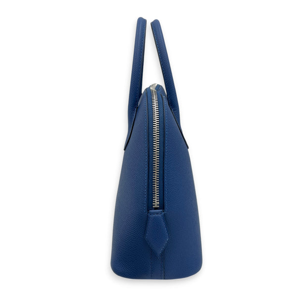 Bolide 1923 25 Bleu Tie Top Handle Bag in Epsom, Palladium hardware