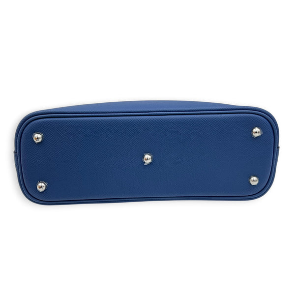 Bolide 1923 25 Bleu Tie Top Handle Bag in Epsom, Palladium hardware