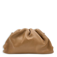 The Pouch Brown in Calfskin, Gold hardware
