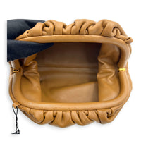 The Pouch Brown in Calfskin, Gold hardware