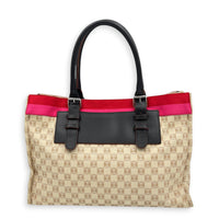 Anagram Tote Bag Beige in Canvas, Silver hardware